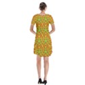 Short Sleeve V-neck Flare Dress 