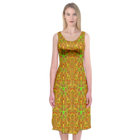 Mocha Morning (2) Midi Sleeveless Dress from ArtsNow.com