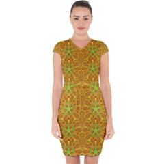 Capsleeve Drawstring Dress  