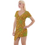 Mocha Morning (2) Short Sleeve Asymmetric Mini Dress