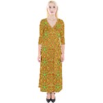 Mocha Morning (2) Quarter Sleeve Wrap Maxi Dress