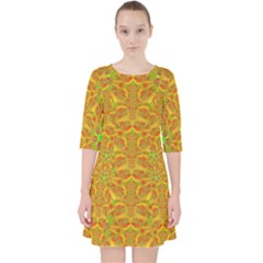 Quarter Sleeve Pocket Dress 