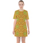 Mocha Morning (2) Sixties Short Sleeve Mini Dress