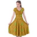 Cap Sleeve Wrap Front Dress 