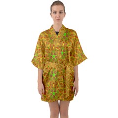 Half Sleeve Satin Kimono  