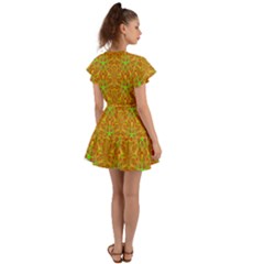 Flutter Sleeve Wrap Dress 