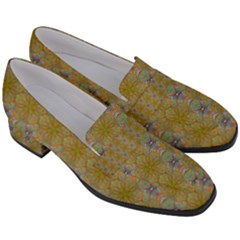 Women s Chunky Heel Loafers 