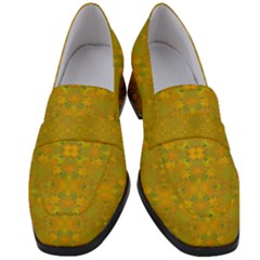 Women s Chunky Heel Loafers 