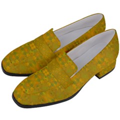 Women s Chunky Heel Loafers 