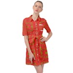 Bouquet Belted Shirt Dress