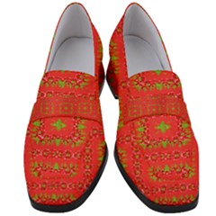 Women s Chunky Heel Loafers 