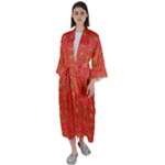 Bouquet Maxi Satin Kimono