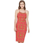 Bouquet Bodycon Cross Back Summer Dress