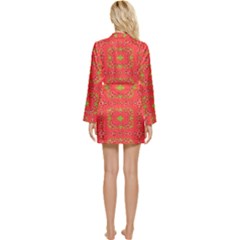 Long Sleeve Satin Robe 