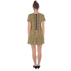 Drop Hem Mini Chiffon Dress 