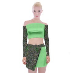 Off Shoulder Top with Mini Skirt Set 