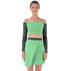 Off Shoulder Top with Skirt Set 