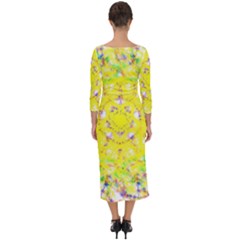 Quarter Sleeve Midi Bodycon Dress 