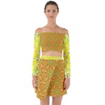 Mandala Top Mocha Morning (3) Off Shoulder Top with Skirt Set