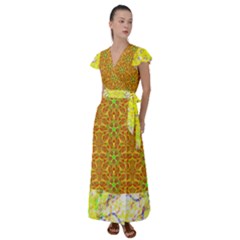 Flutter Sleeve Maxi Dress 