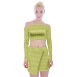 Petals (2) Off Shoulder Top with Mini Skirt Set