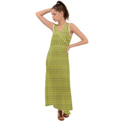 V-Neck Chiffon Maxi Dress 