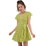 Petals (2) Flutter Sleeve Wrap Dress
