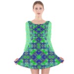Carnatial Frequencee Long Sleeve Velvet Skater Dress