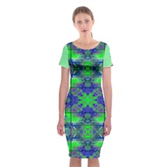 Classic Short Sleeve Midi Dress Front Classic Short Sleeve Midi Dress Front