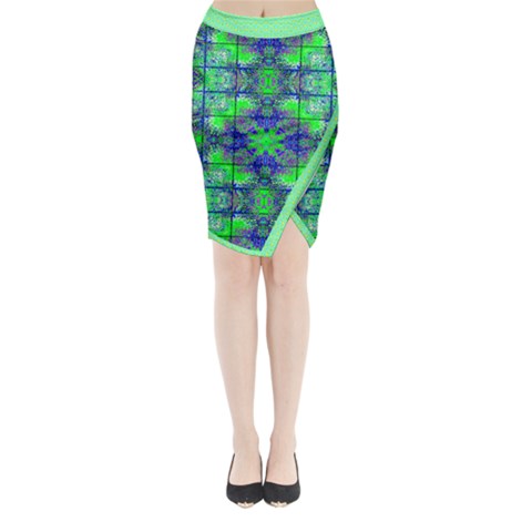 Carnatial Frequencee Midi Wrap Pencil Skirt from ArtsNow.com
