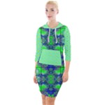 Carnatial Frequencee Quarter Sleeve Hood Bodycon Dress
