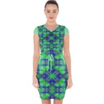 Carnatial Frequencee Capsleeve Drawstring Dress 