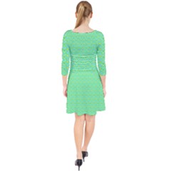 Quarter Sleeve Front Wrap Dress 
