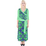 Carnatial Frequencee Quarter Sleeve Wrap Maxi Dress