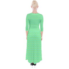Quarter Sleeve Wrap Maxi Dress 
