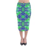 Carnatial Frequencee Velvet Midi Pencil Skirt