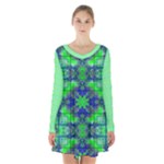 Carnatial Frequencee Long Sleeve Velvet V-neck Dress