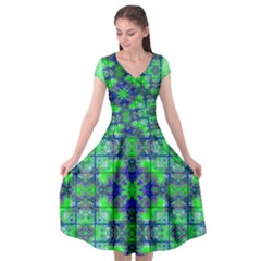 Carnatial Frequencee Cap Sleeve Wrap Front Dress from ArtsNow.com