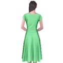 Cap Sleeve Wrap Front Dress 