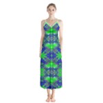 Carnatial Frequencee Button Up Chiffon Maxi Dress