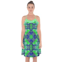Carnatial Frequencee Ruffle Detail Chiffon Dress from ArtsNow.com