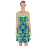 Carnatial Frequencee Ruffle Detail Chiffon Dress