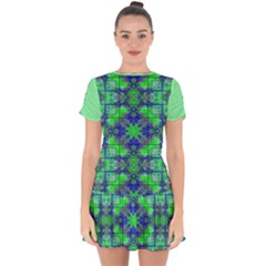 Drop Hem Mini Chiffon Dress 