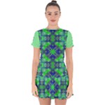 Carnatial Frequencee Drop Hem Mini Chiffon Dress