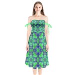 Carnatial Frequencee Shoulder Tie Bardot Midi Dress