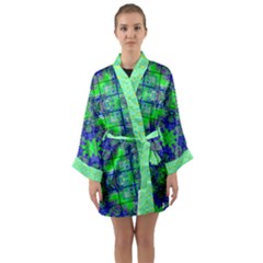 Long Sleeve Satin Kimono 