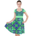 Carnatial Frequencee Cap Sleeve Midi Dress