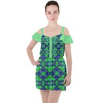 Carnatial Frequencee Ruffle Cut Out Chiffon Playsuit