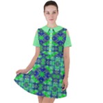 Carnatial Frequencee Short Sleeve Shoulder Cut Out Dress 