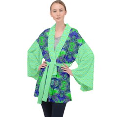 Long Sleeve Velvet Kimono  